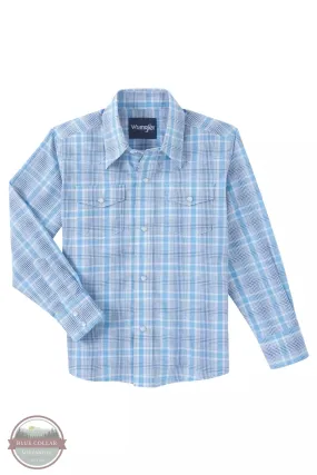 112346280 Blue Plaid Western Snap Shirt