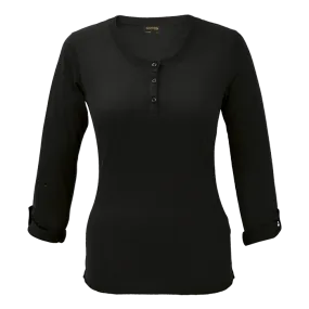 145g Henley Long Sleeve T-Shirt Ladies