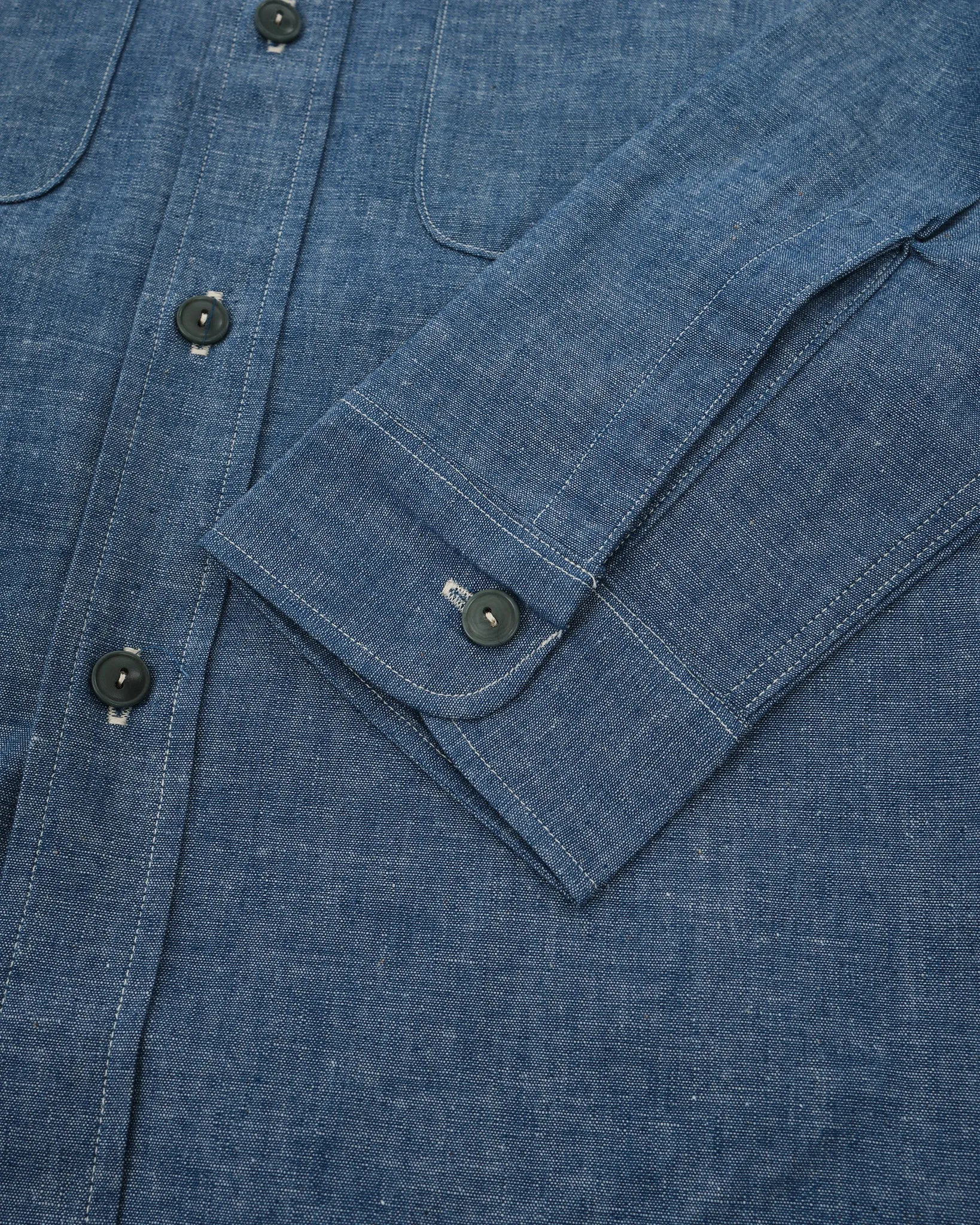 3044 USN Chambray Shirt Sax