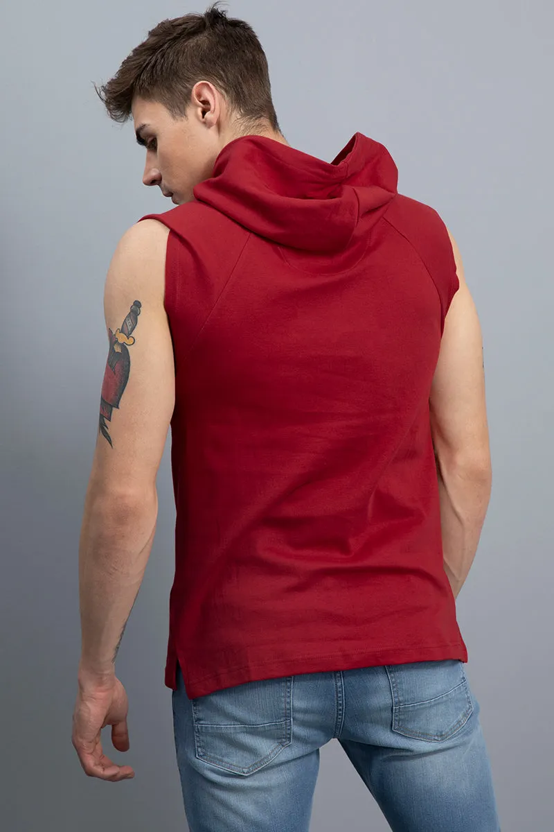 Agile Red Sleeveless T-Shirt