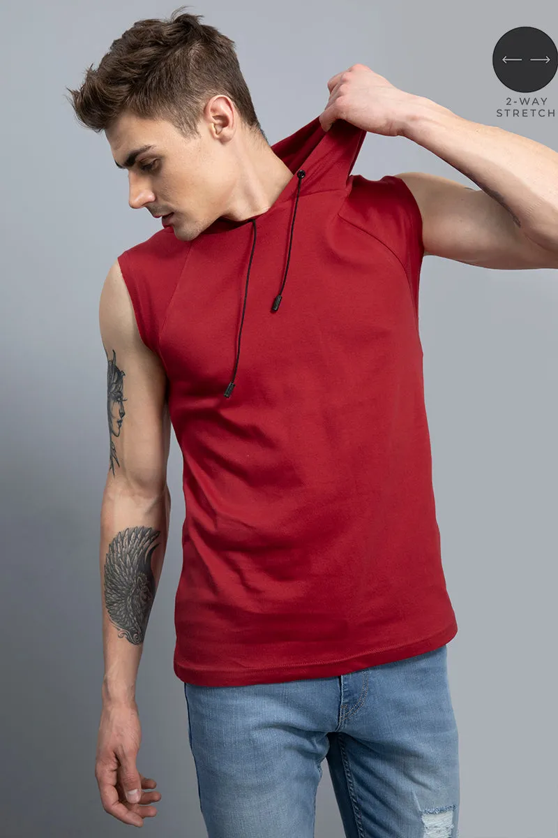 Agile Red Sleeveless T-Shirt