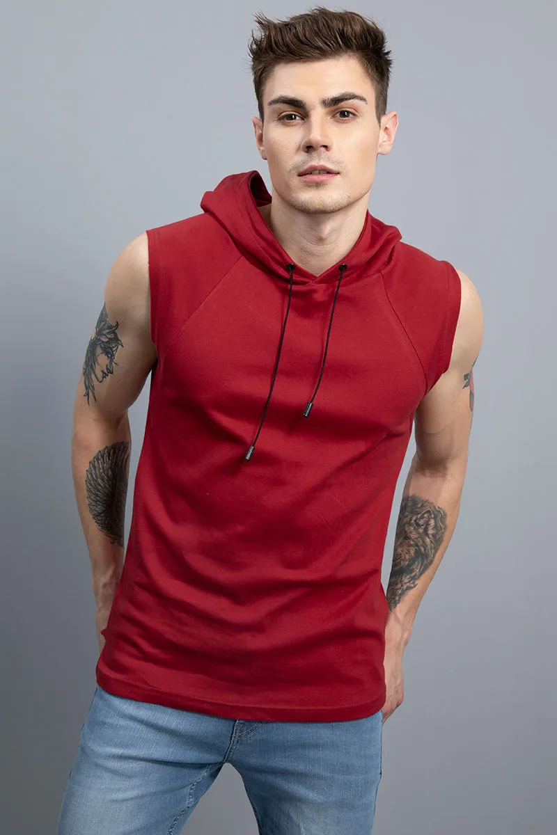 Agile Red Sleeveless T-Shirt