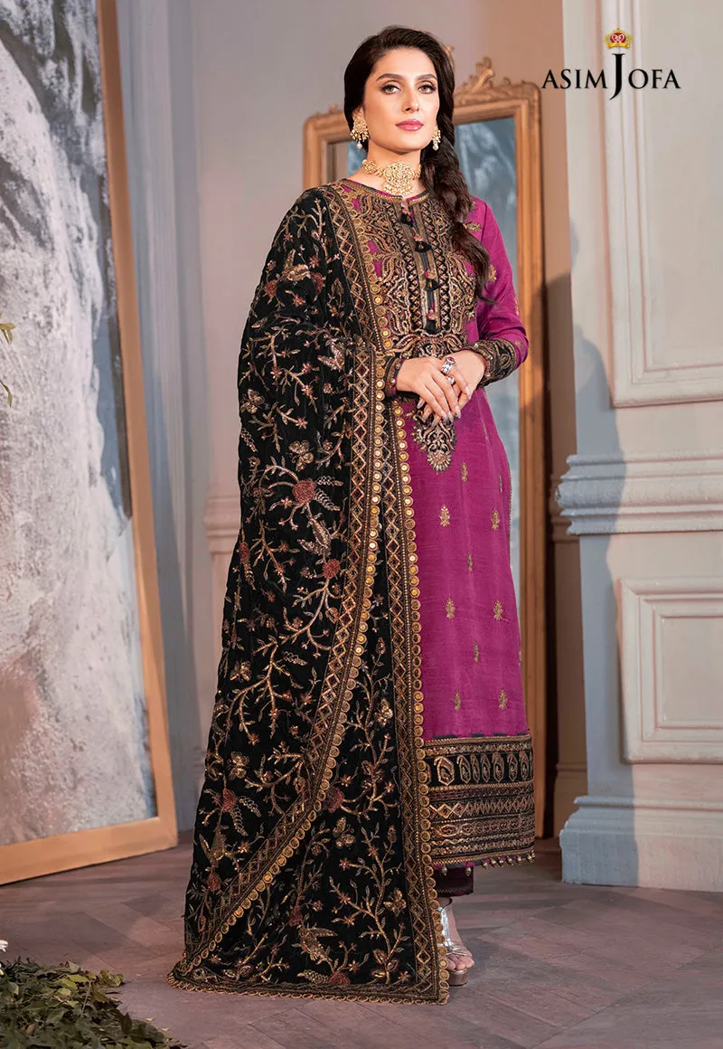 AJAM-04 EMBROIDERED RAW SILK 3 PCS