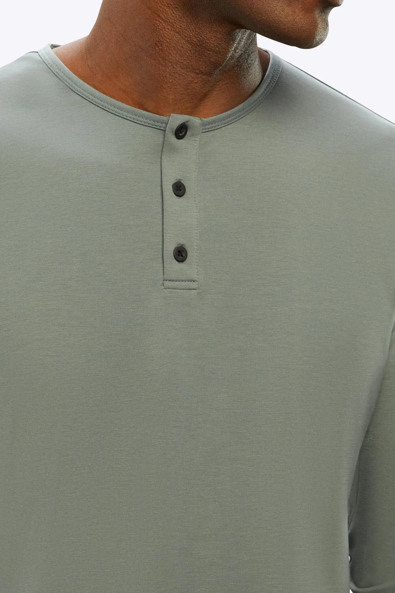 AO LS Henley Curve-Hem