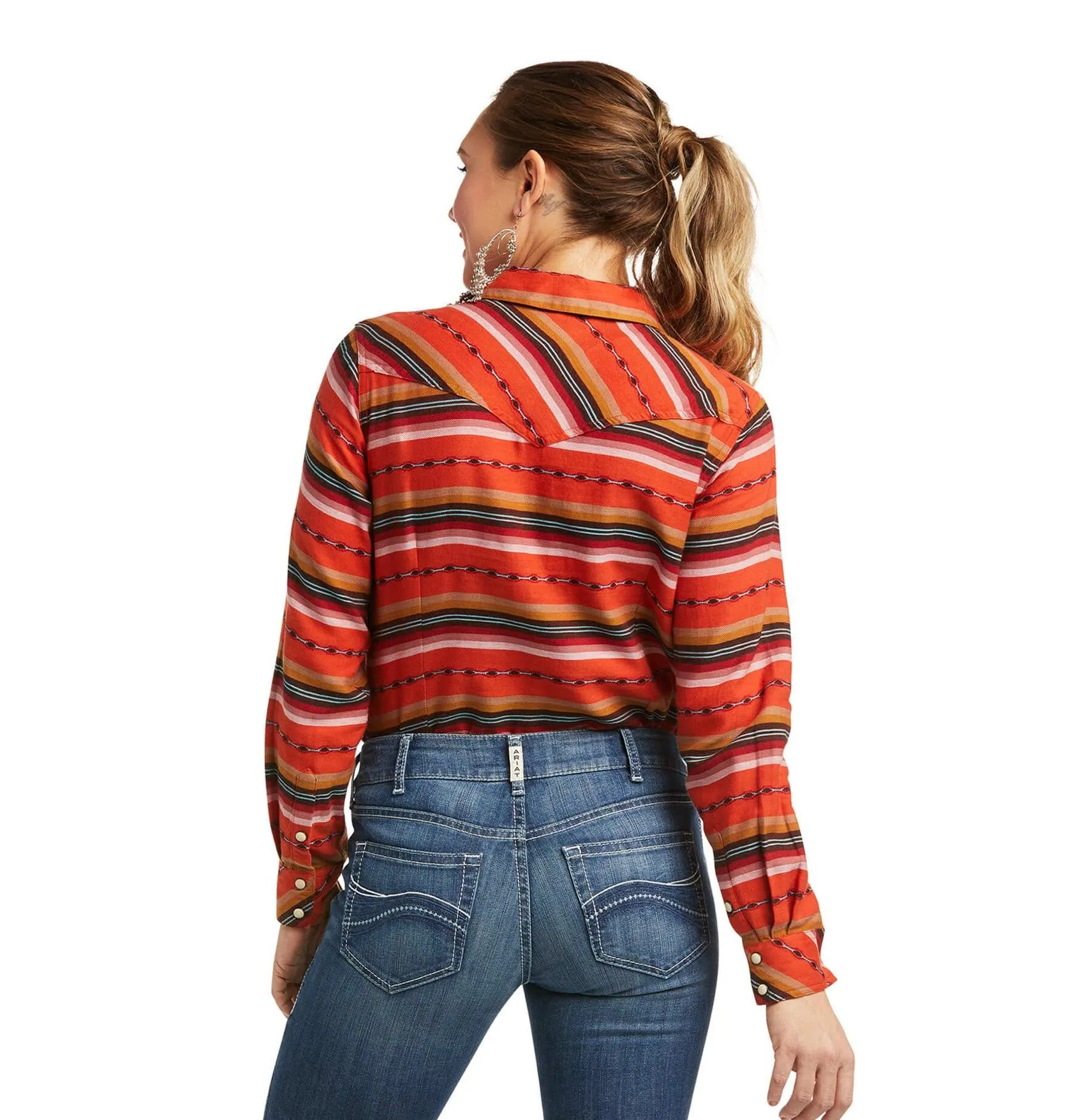 Ariat Women's  REAL Oasis Serape Snap Long Sleeve Western Shirt 10038064