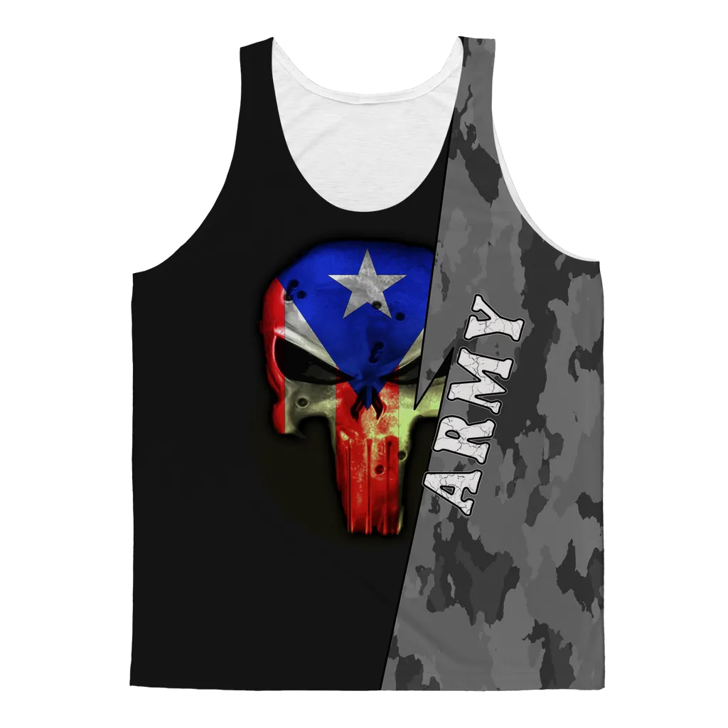 Army Skull All-Over-Print Tank Top