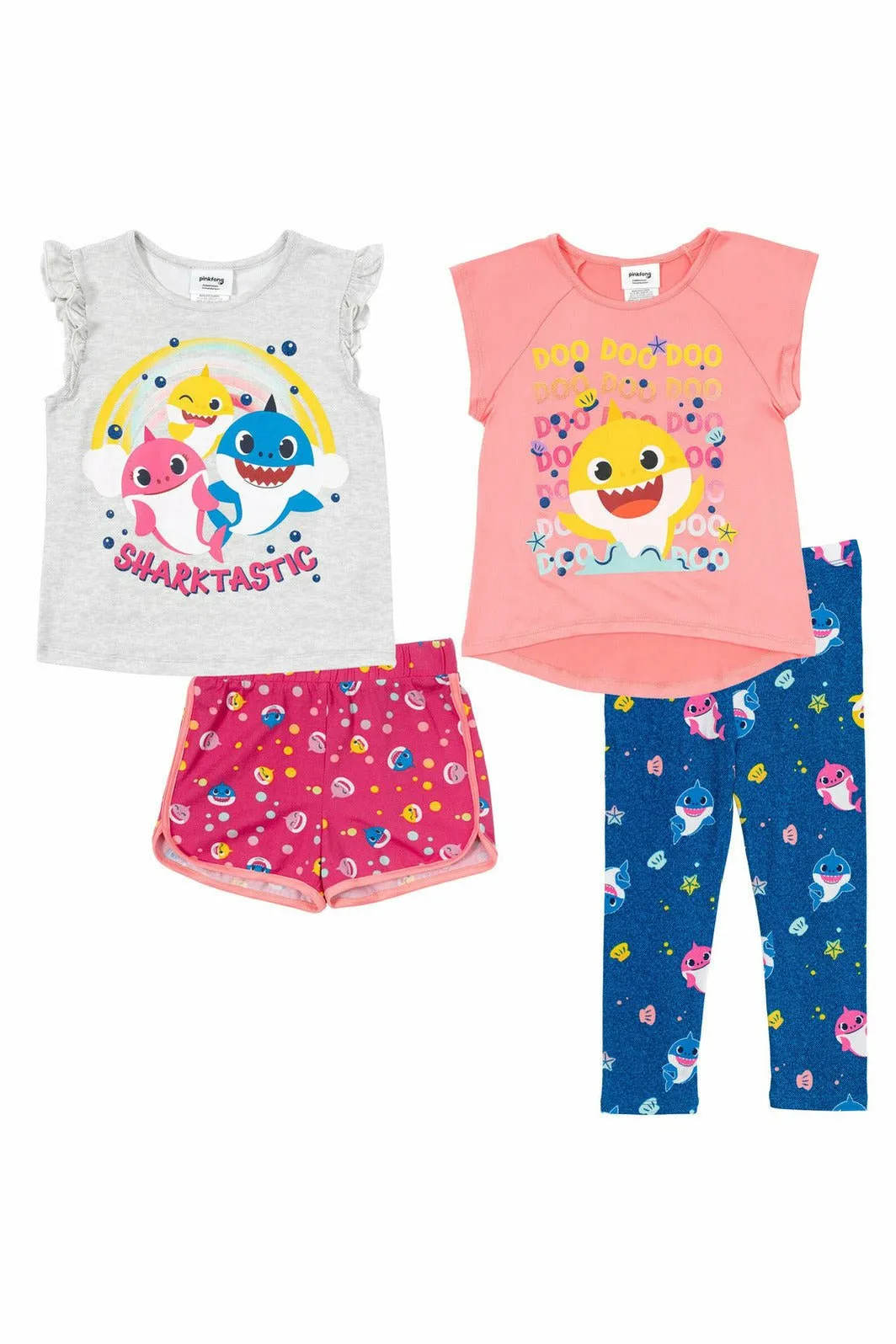 Baby Shark Mix 'n' Match 4-Piece Outfit Set