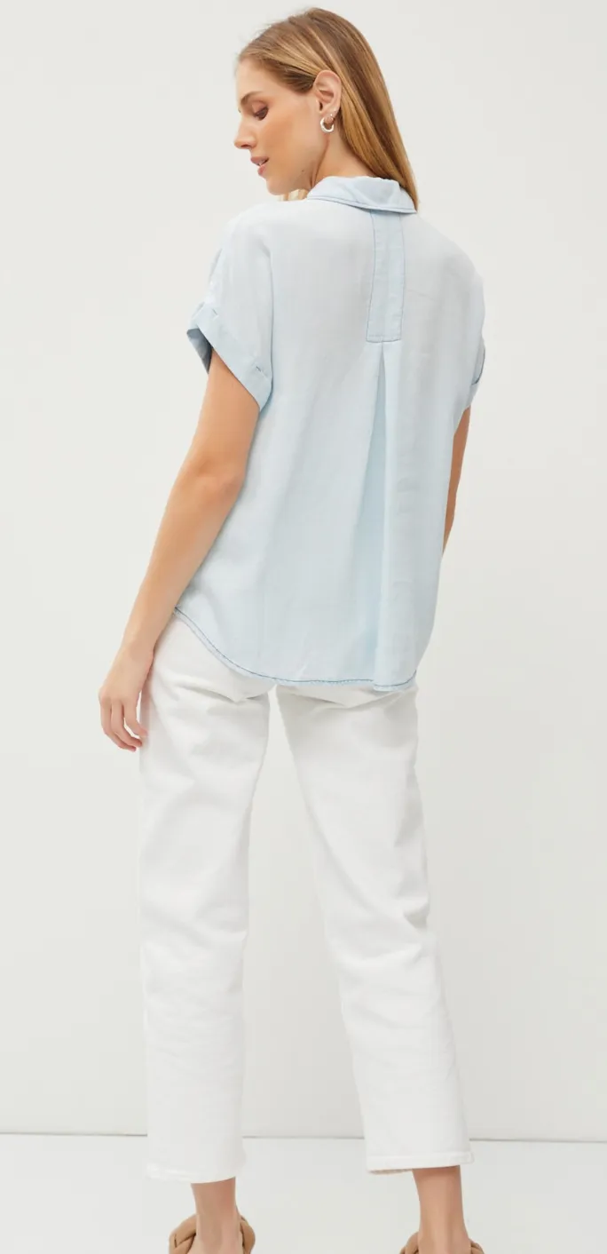 Be Cool Chambray Short Sleeve Shirt