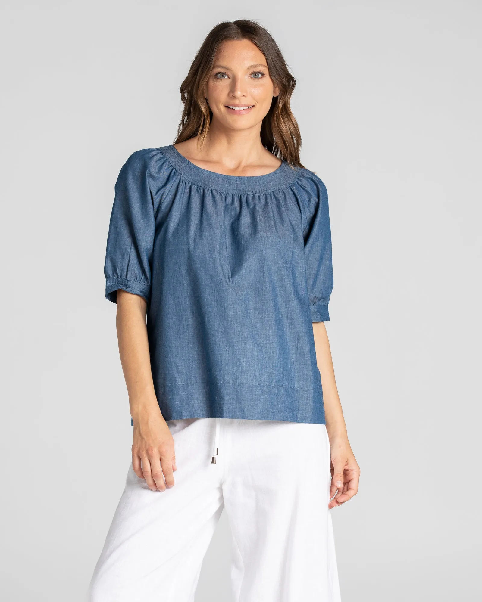 Bliss Top - Chambray