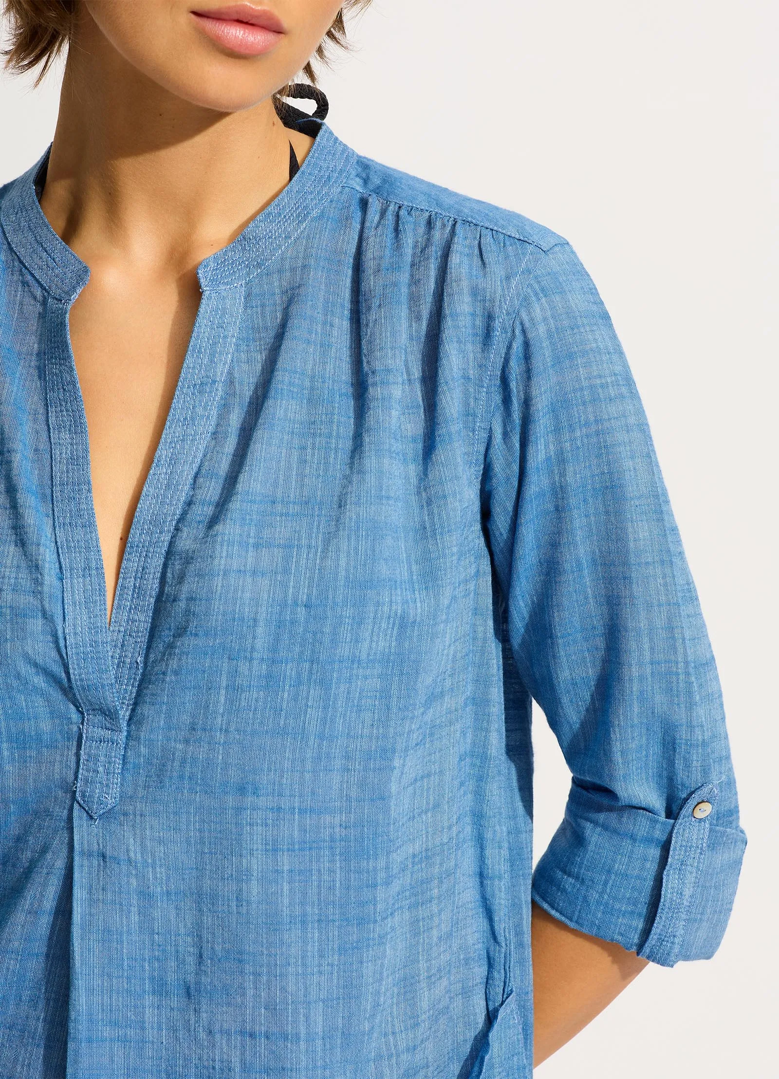 Boyfriend Beach Shirt - Chambray