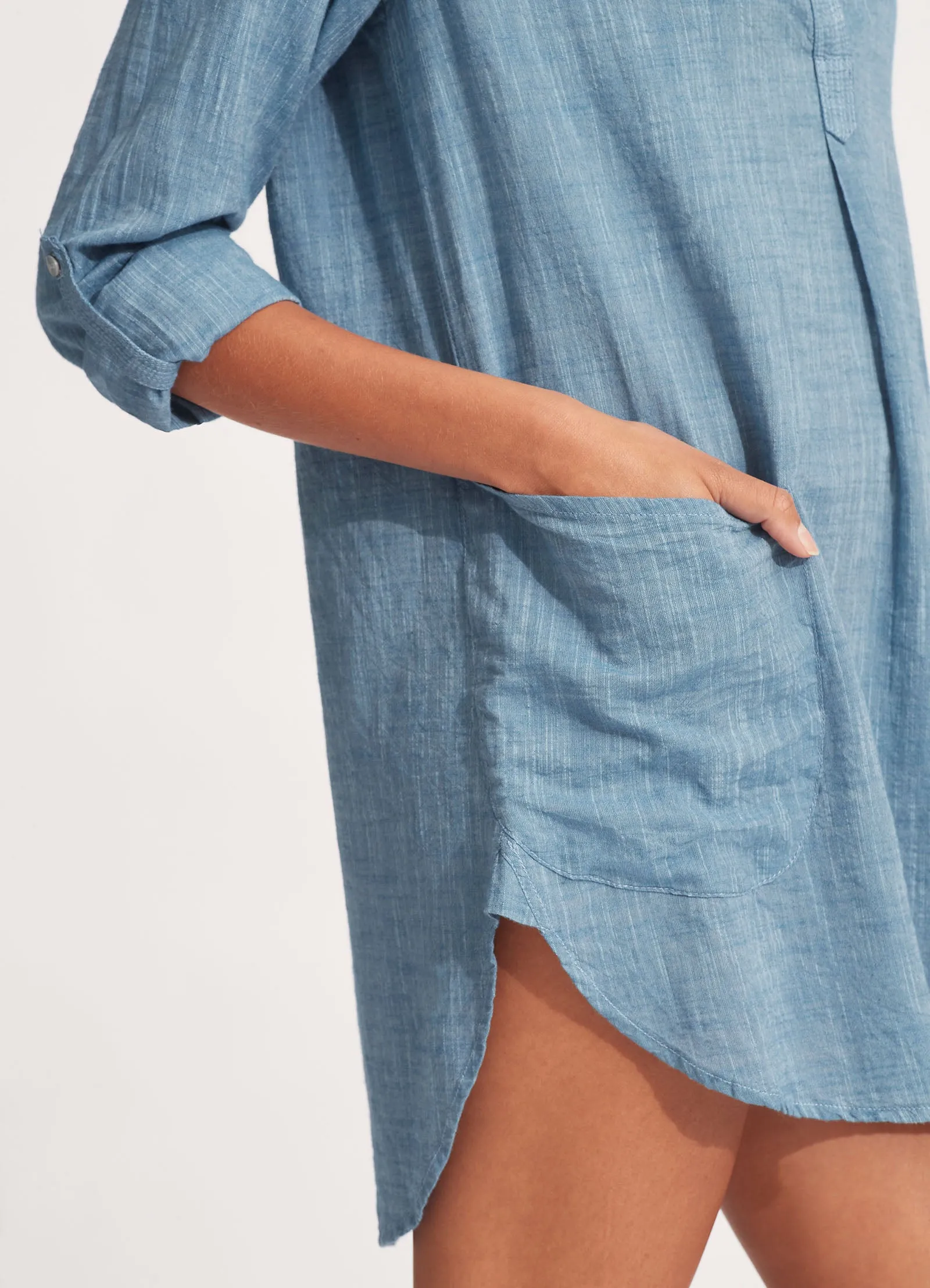 Boyfriend Beach Shirt - Chambray