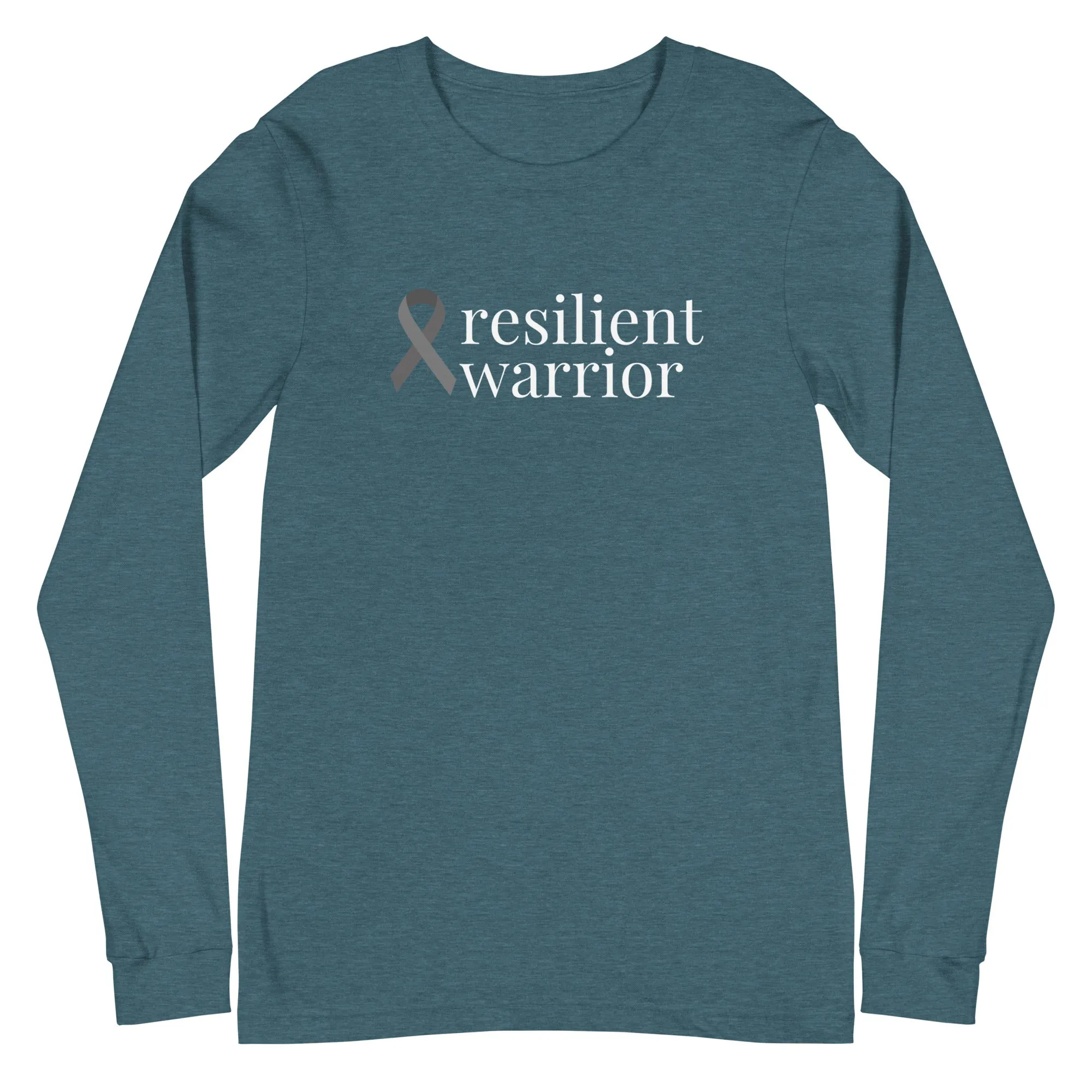 Brain Cancer "resilient warrior" Long Sleeve Tee (Several Colors Available)