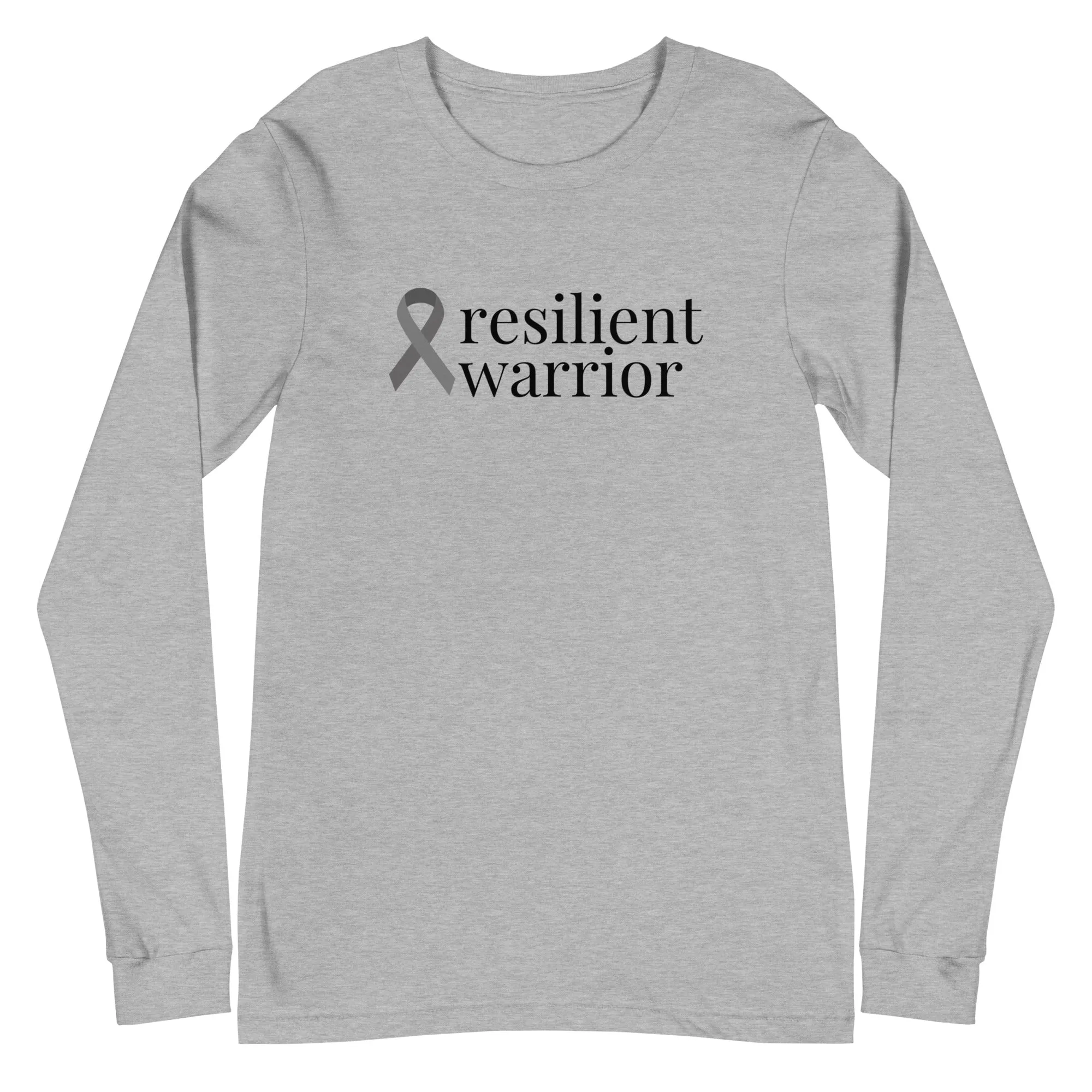 Brain Cancer "resilient warrior" Long Sleeve Tee (Several Colors Available)