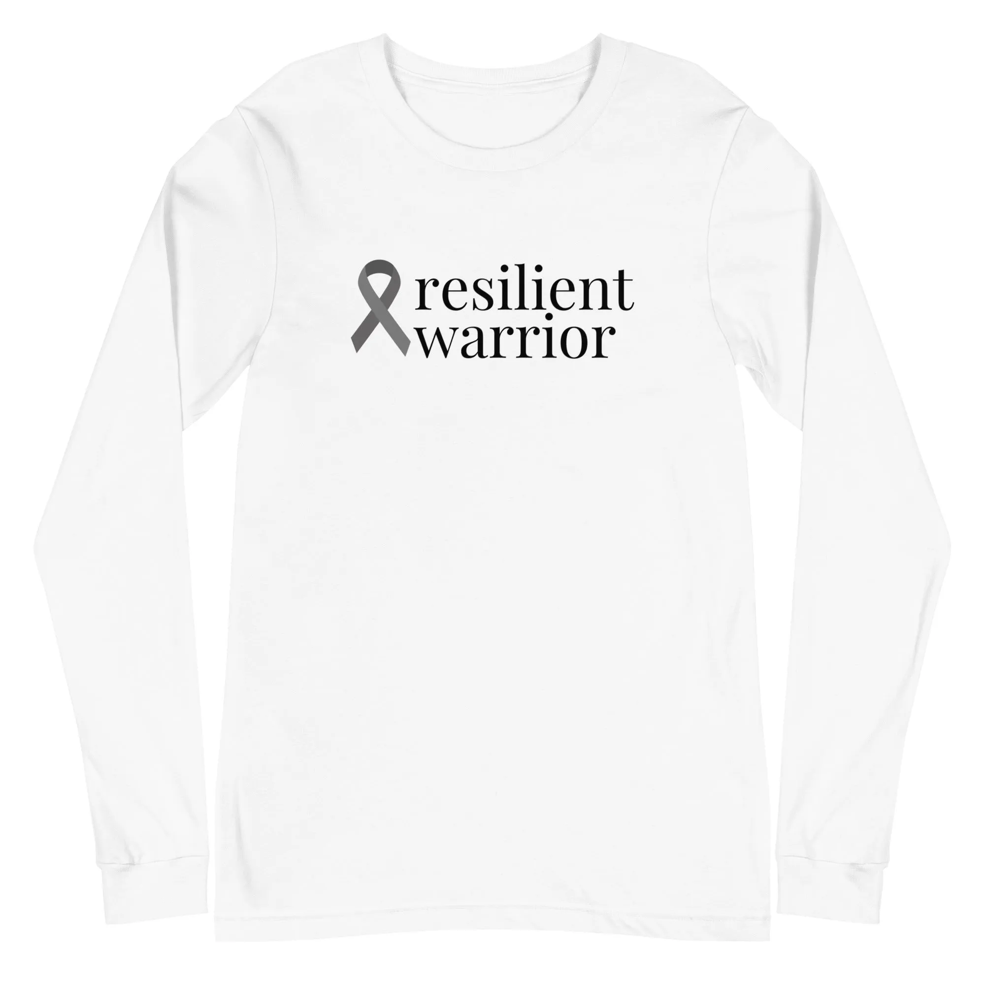 Brain Cancer "resilient warrior" Long Sleeve Tee (Several Colors Available)