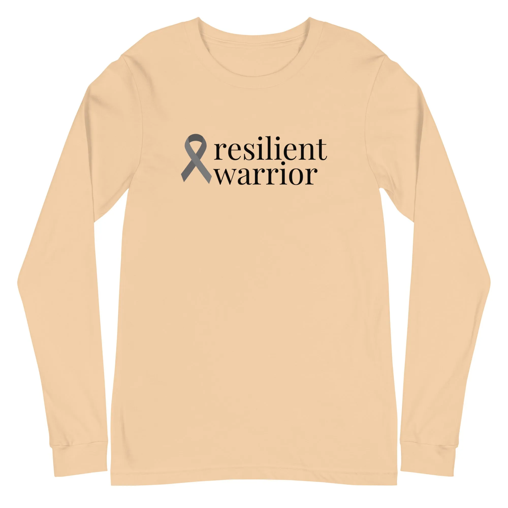 Brain Cancer "resilient warrior" Long Sleeve Tee (Several Colors Available)