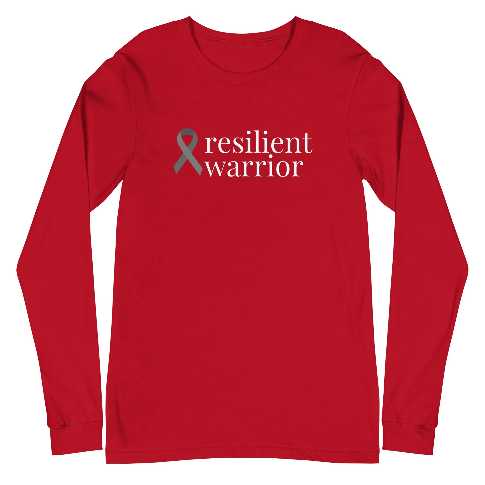 Brain Cancer "resilient warrior" Long Sleeve Tee (Several Colors Available)