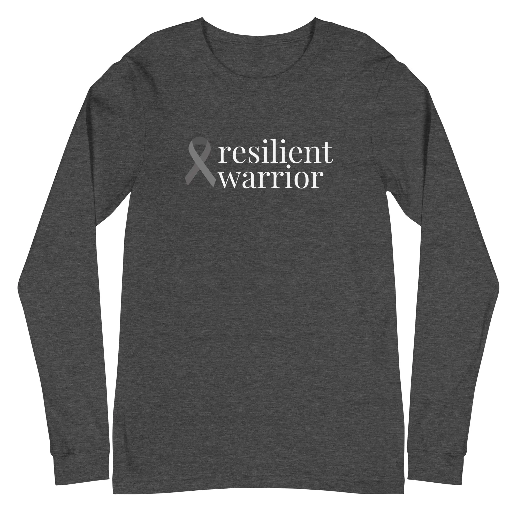 Brain Cancer "resilient warrior" Long Sleeve Tee (Several Colors Available)