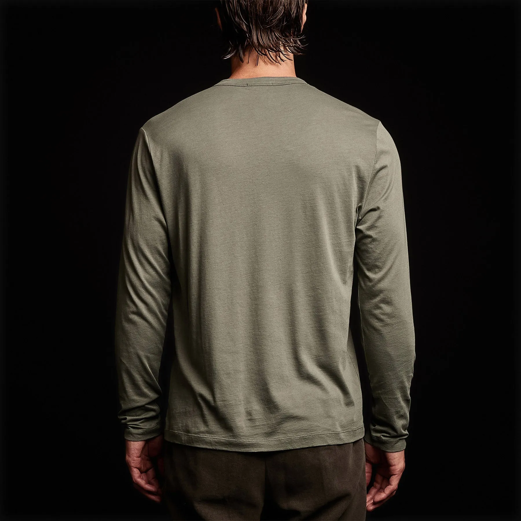 Brushed Lotus Henley - Alligator