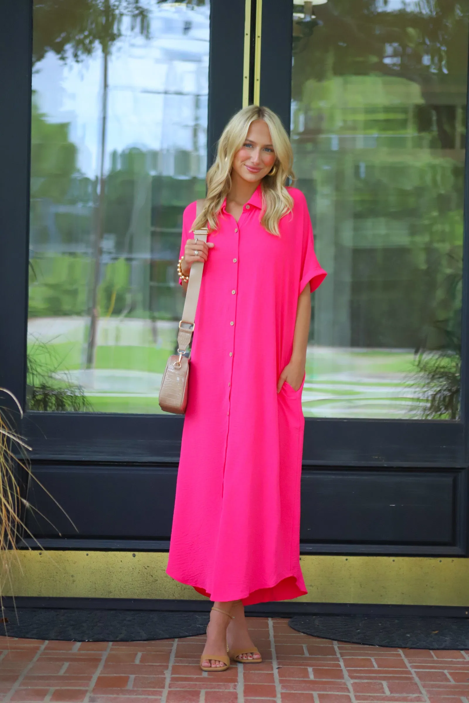 Button Me Up Maxi Dress