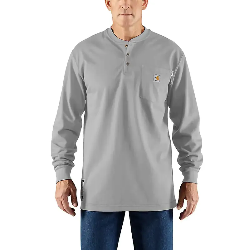 Carhartt Flame-Resistant Force Cotton Long-Sleeve Henley