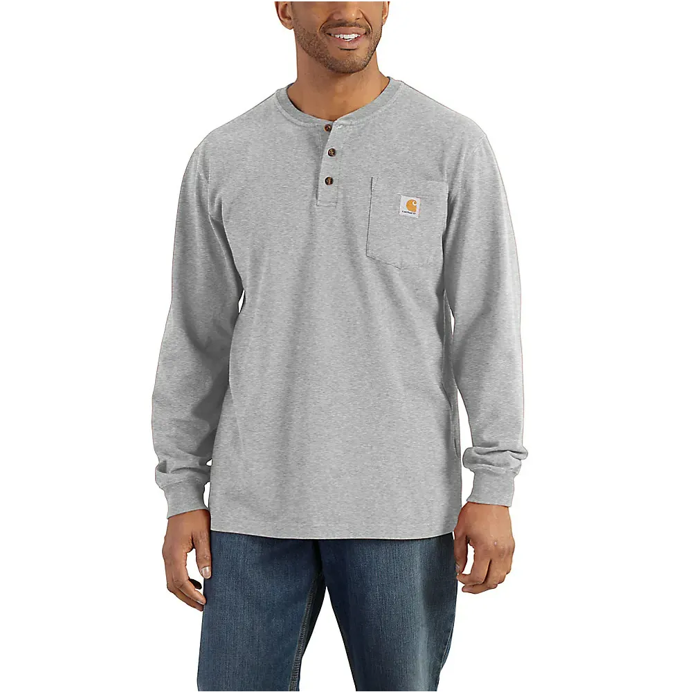 Carhartt Loose Fit Heavyweight Long-Sleeve Pocket Henley T-Shirt