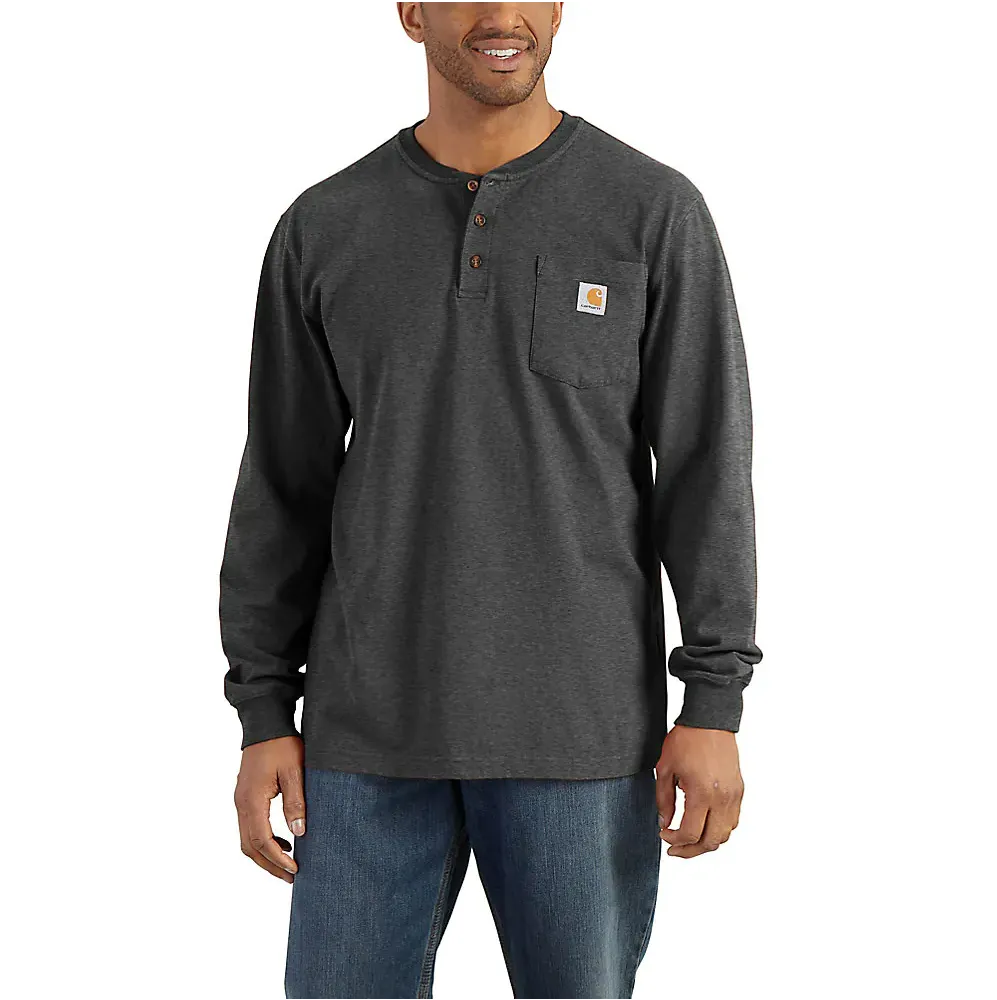 Carhartt Loose Fit Heavyweight Long-Sleeve Pocket Henley T-Shirt