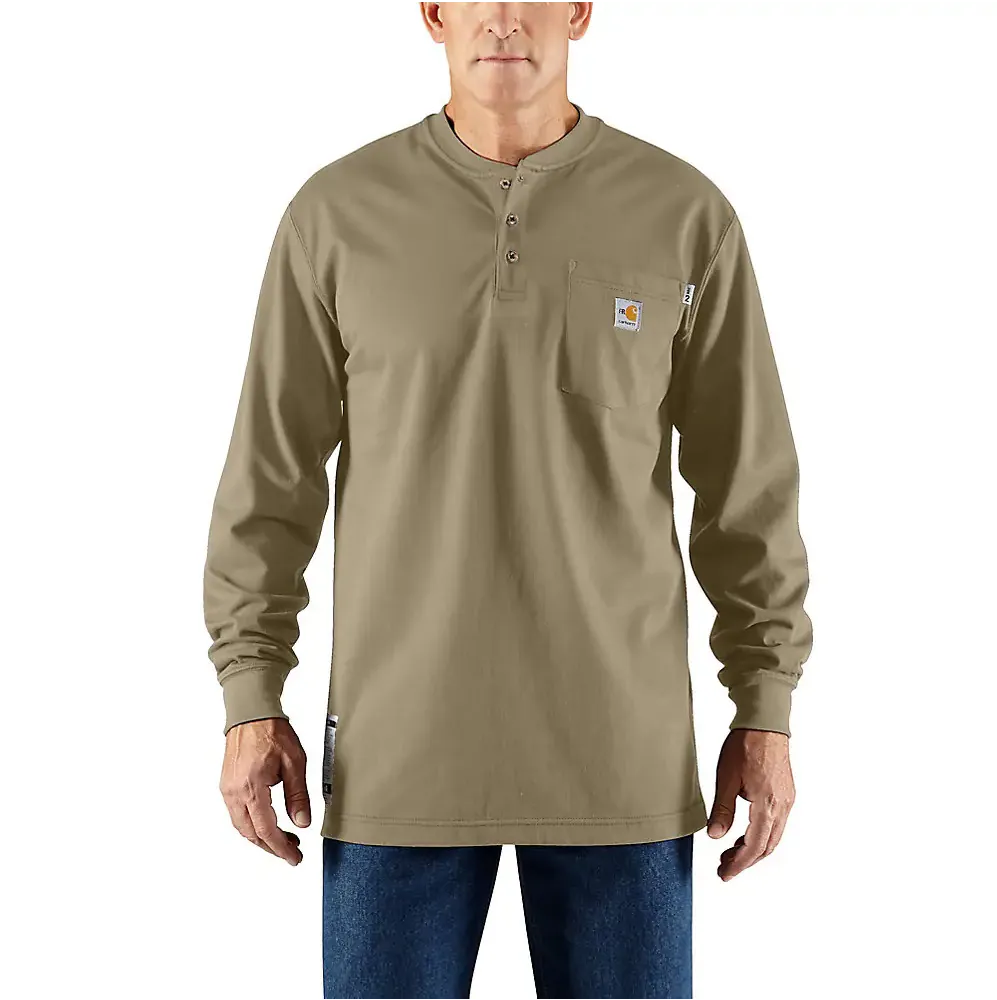 Carhartt Men's Flame-Resistant Force Long-Sleeve Henley