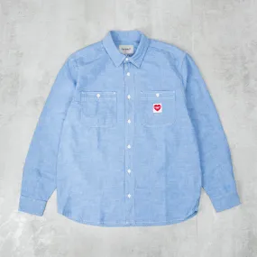 Carhartt WIP Clink Heart L/S Shirt - Bleach Rinsed