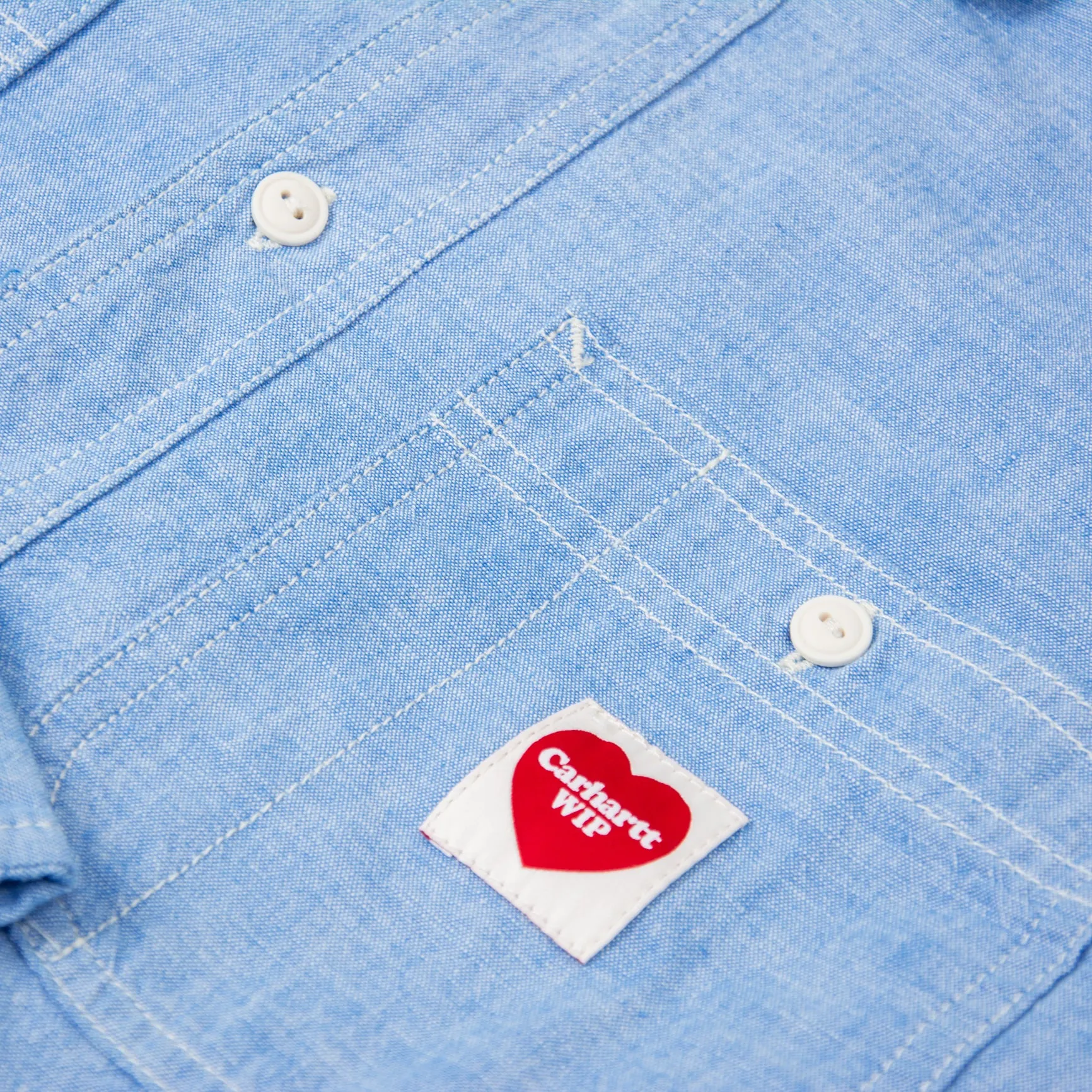 Carhartt WIP Clink Heart L/S Shirt - Bleach Rinsed