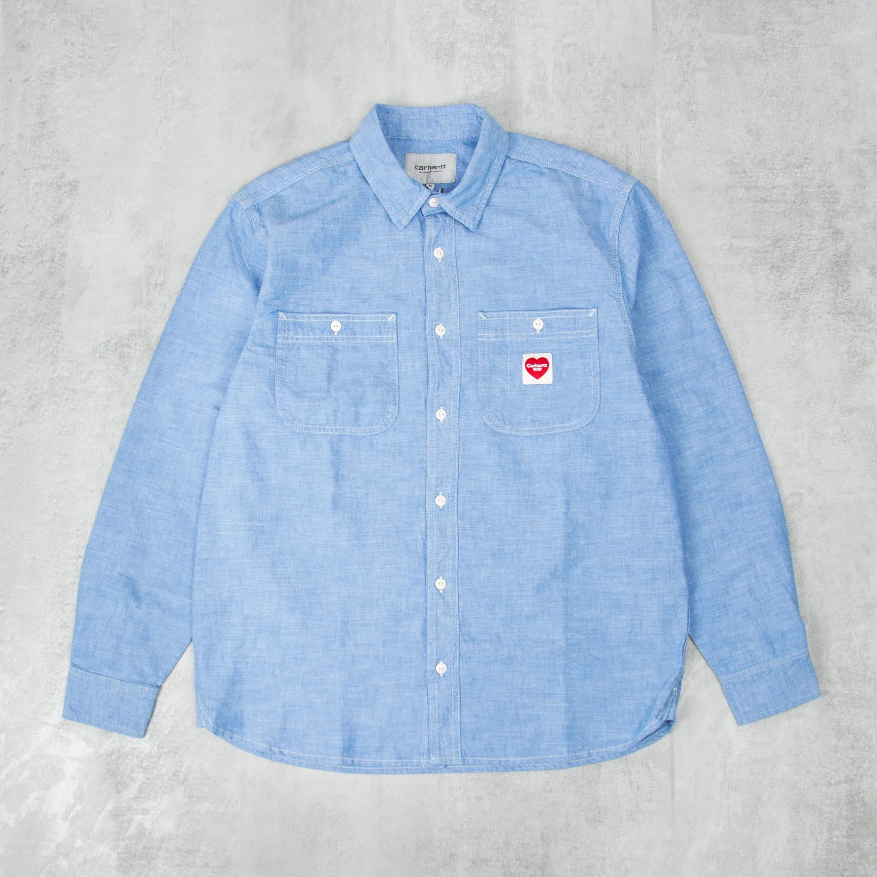 Carhartt WIP Clink Heart L/S Shirt - Bleach Rinsed