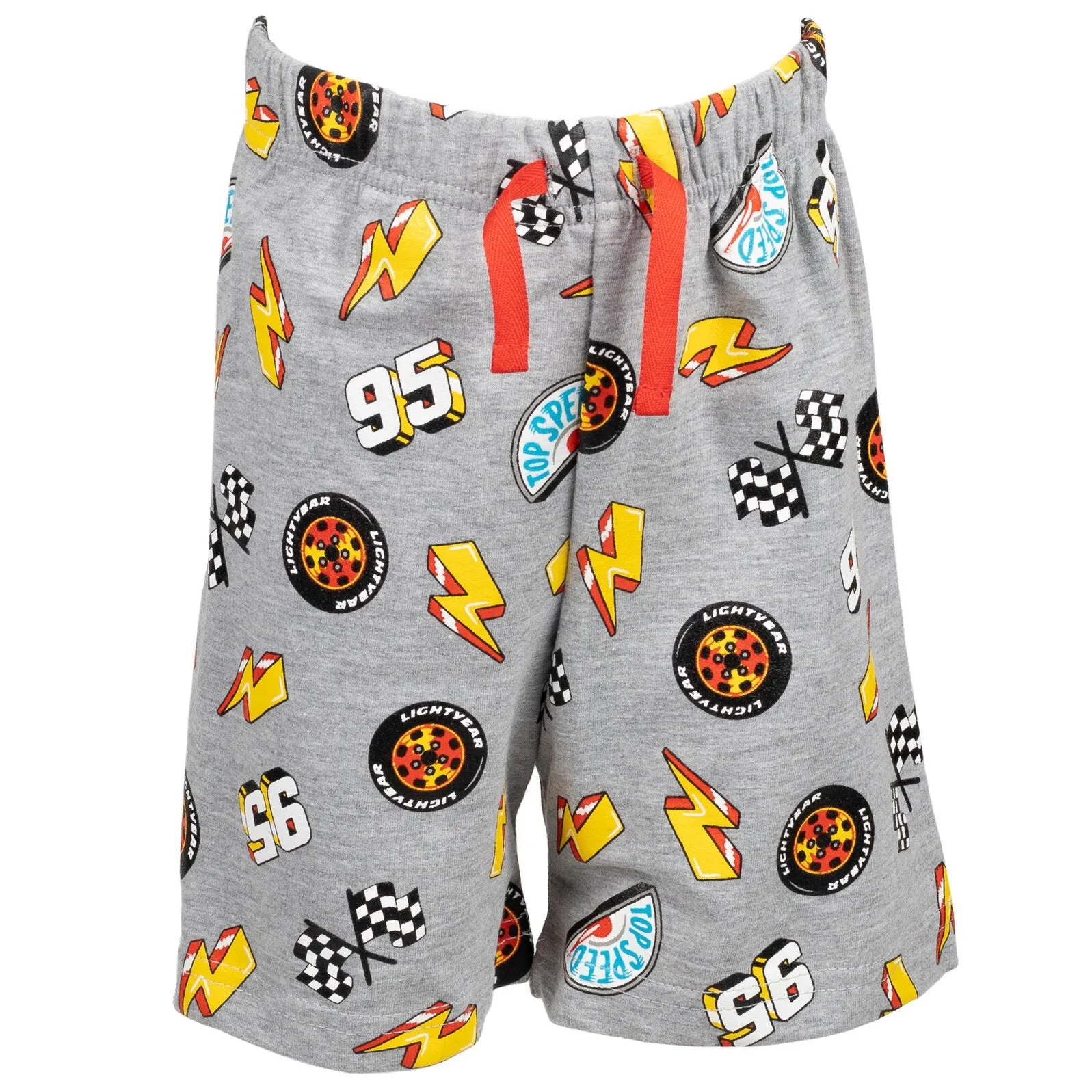 Cars Pixar Cars Lightning McQueen T-Shirt Tank Top and French Terry Shorts 3 Piece Outfit Set