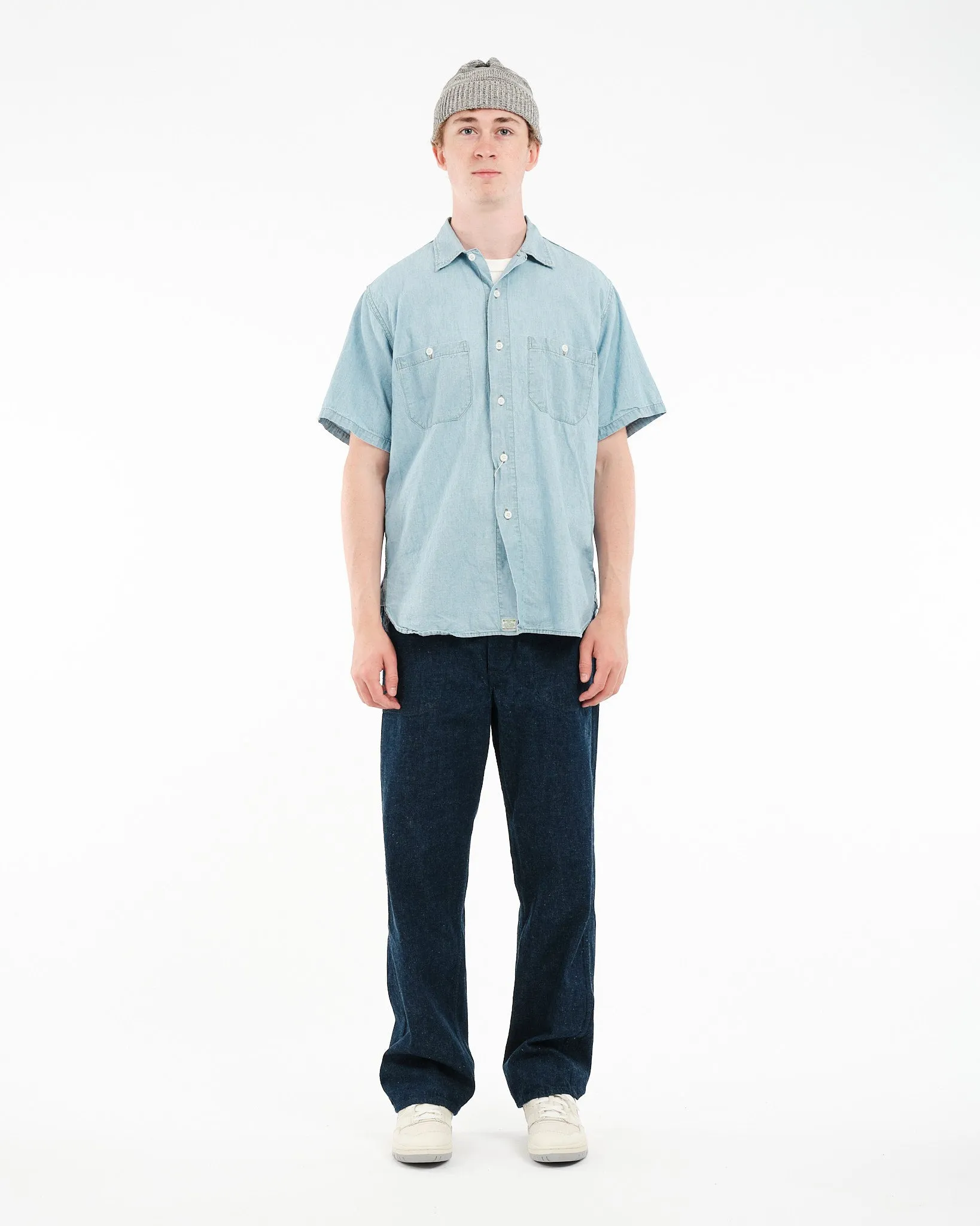 CHAMBRAY 60'S WORK SHIRT CHAMBRAY BLEACHED