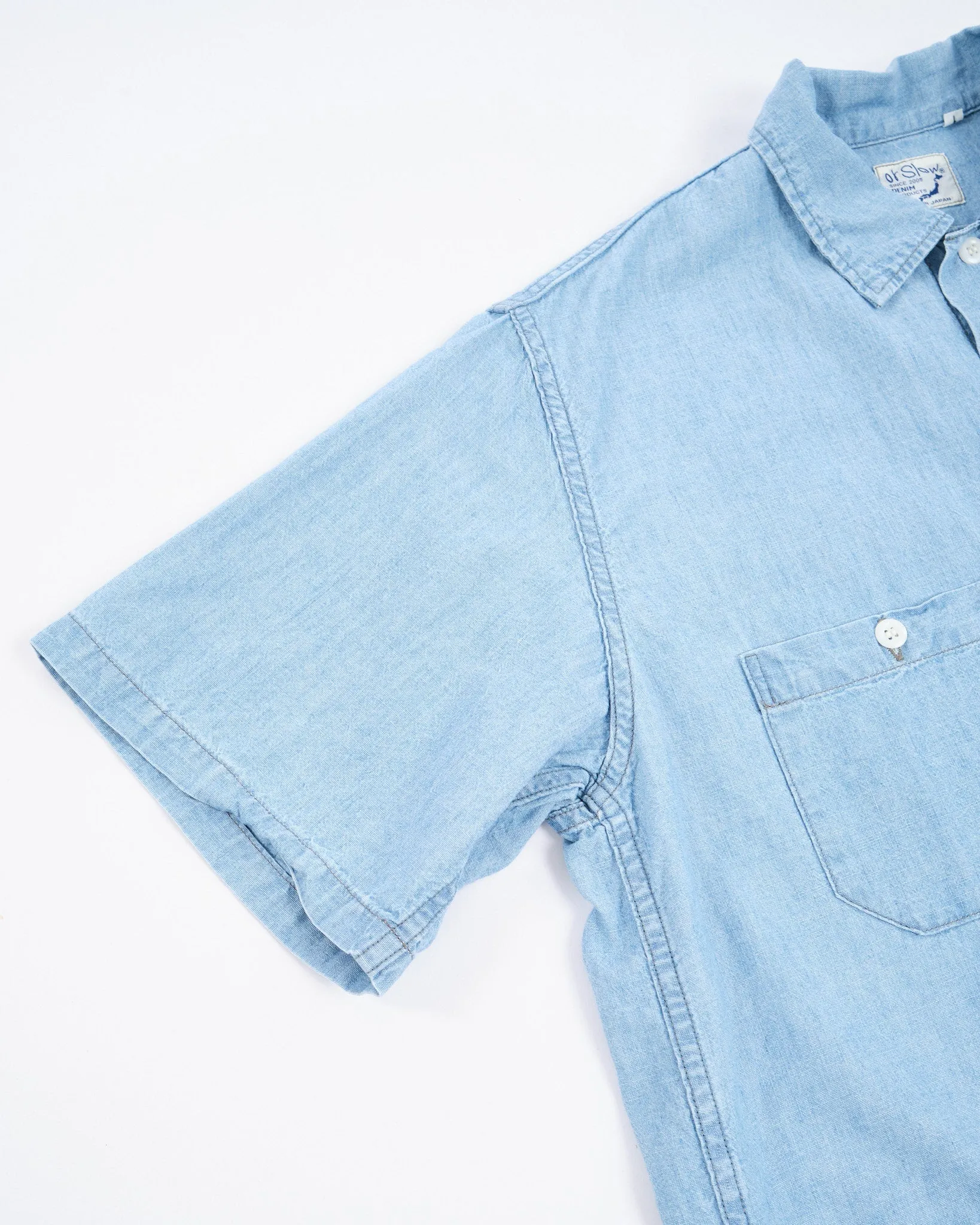 CHAMBRAY 60'S WORK SHIRT CHAMBRAY BLEACHED