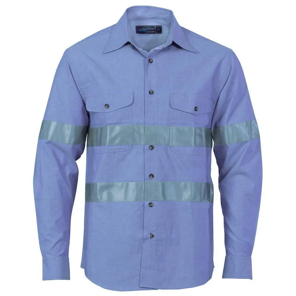 Cotton Chambray Shirt with Tape