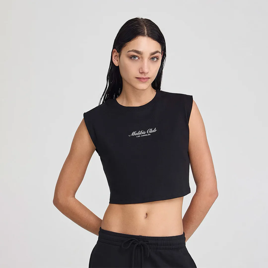 Crew Neck Short Sleeve Cropped T-Shirt