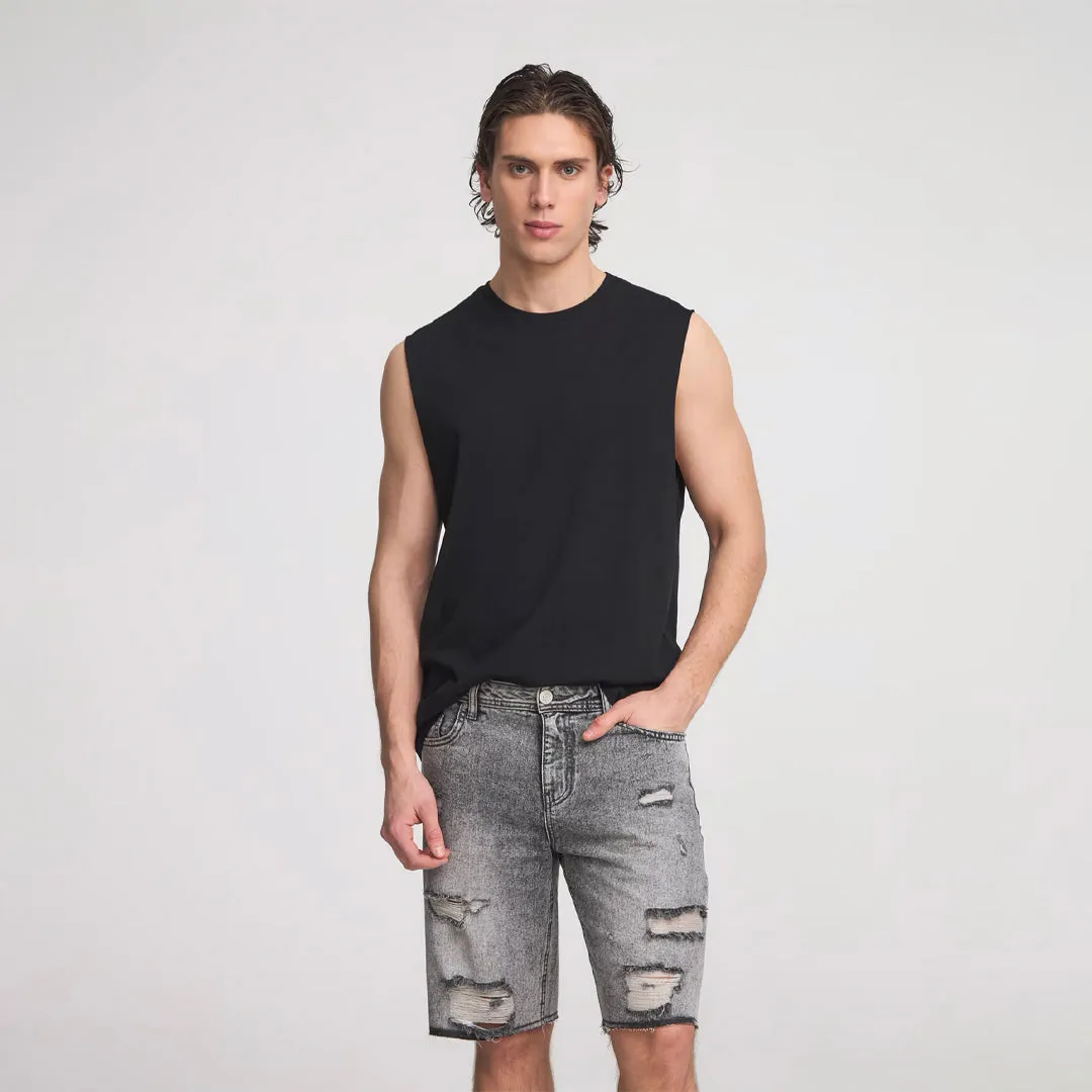 Crew Neck Sleeveless T-Shirt