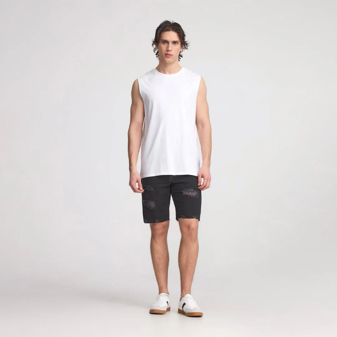 Crew Neck Sleeveless T-Shirt