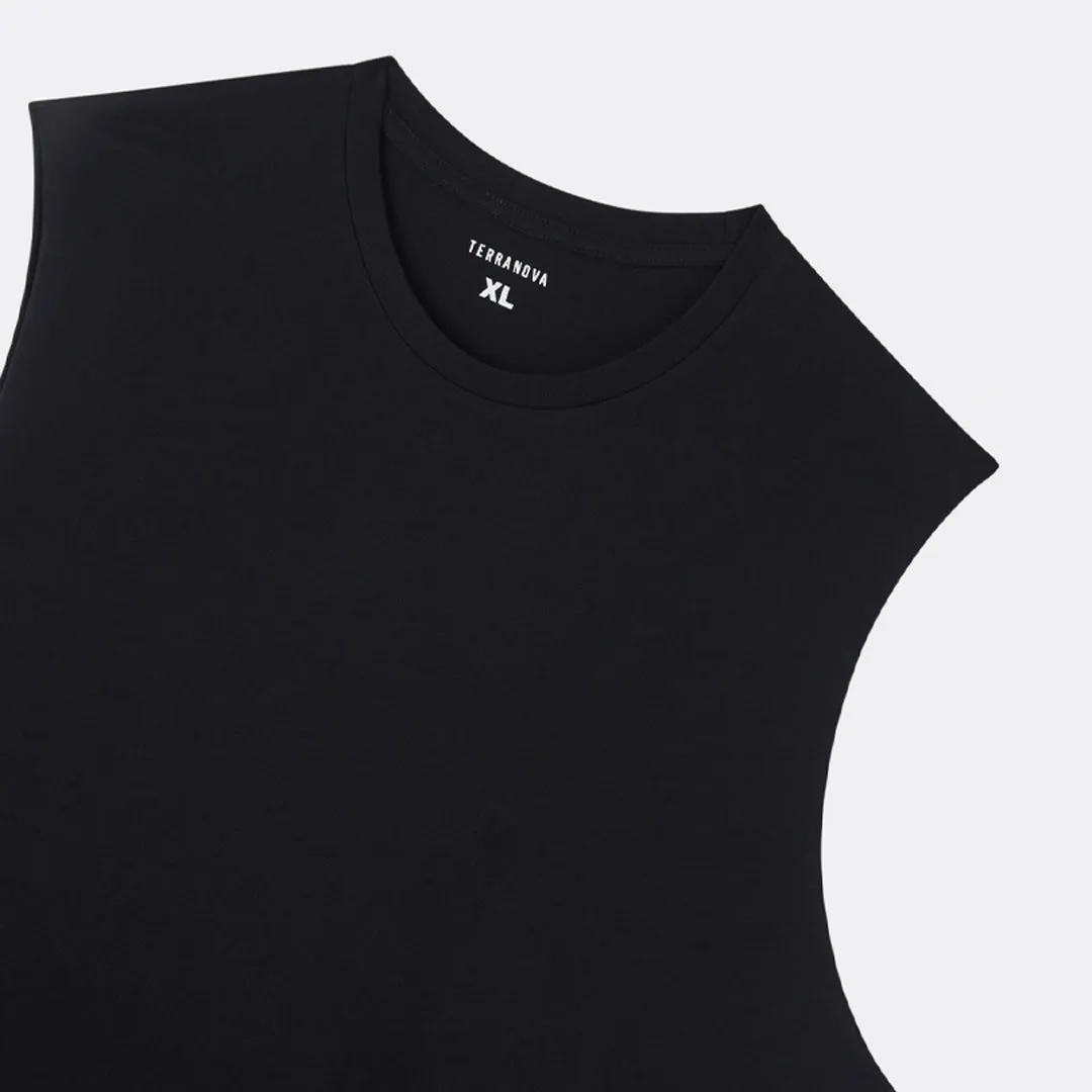 Crew Neck Sleeveless T-Shirt