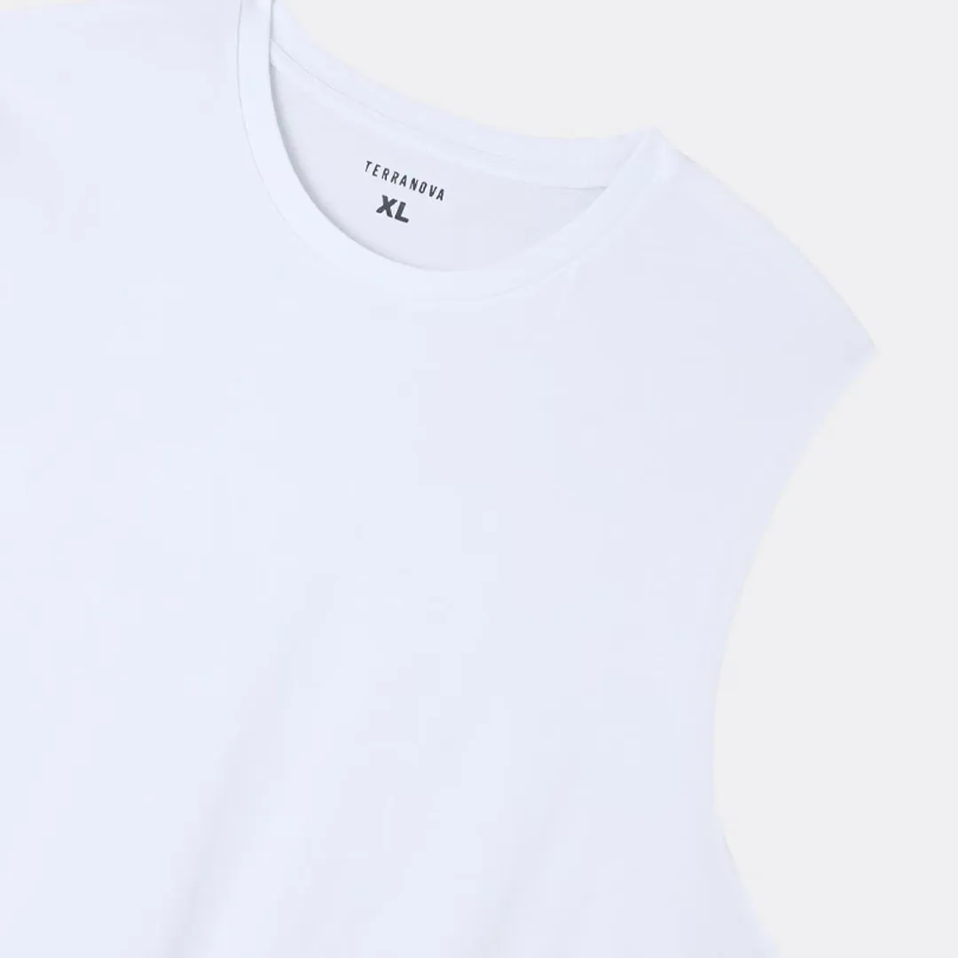 Crew Neck Sleeveless T-Shirt