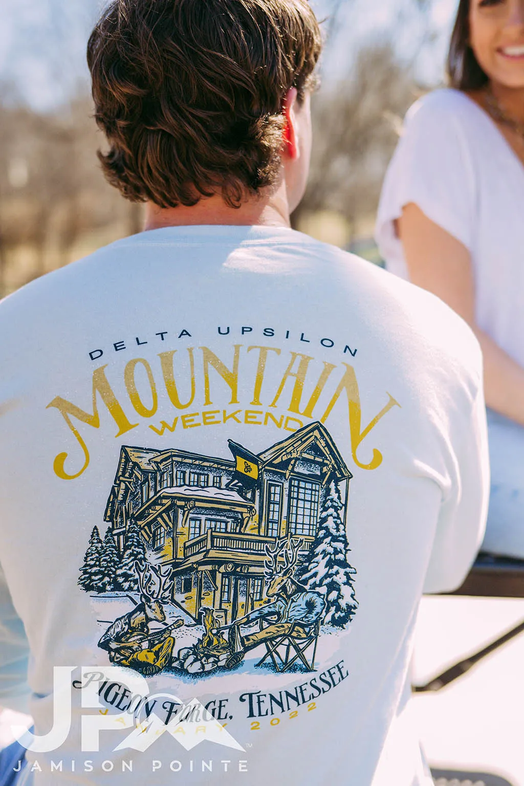 Delta Upsilon Mountain Weekend Ski Lodge Tee