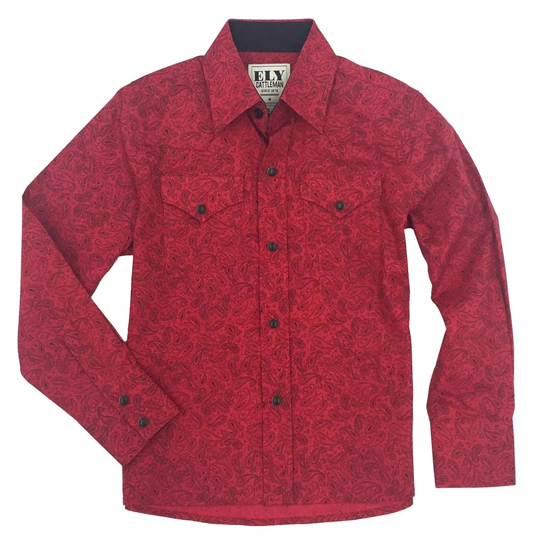 Ely Cattleman Boys' Paisley Shirt