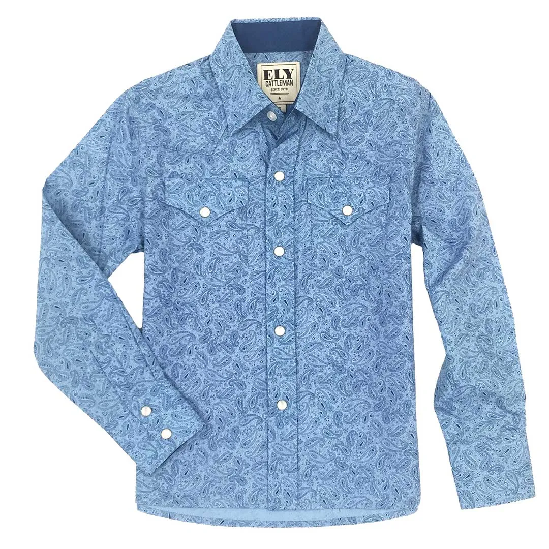 Ely Cattleman Boys' Paisley Shirt