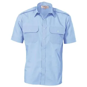 Epaulette Short Sleeve Work Shirt