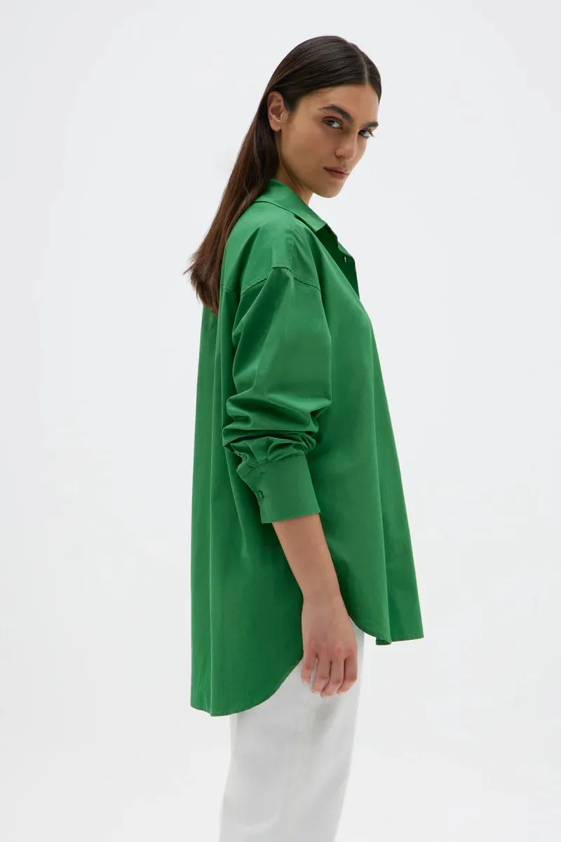 Everyday Poplin Shirt Bermuda Green