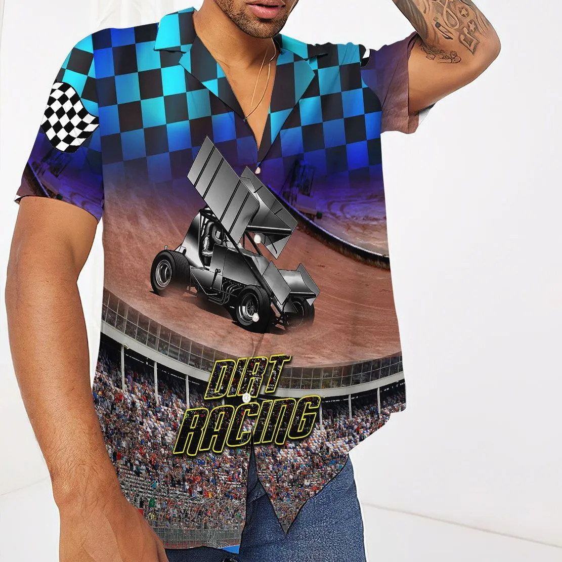 Gearhuman 3D Dirt Track Racing Hawaii Shirt