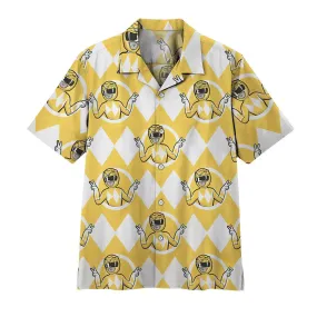 Gearhuman 3D Mighty Morphin Power Rangers Yellow Ranger Hawaii Shirt