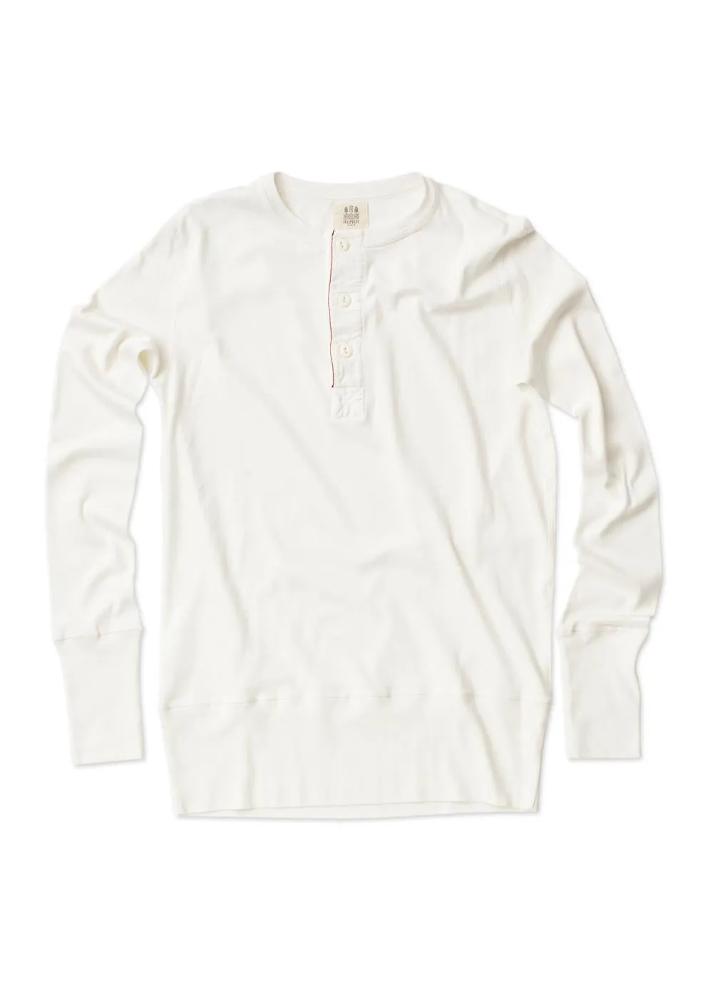 HARRI | Organic Long Sleeve Henley | White