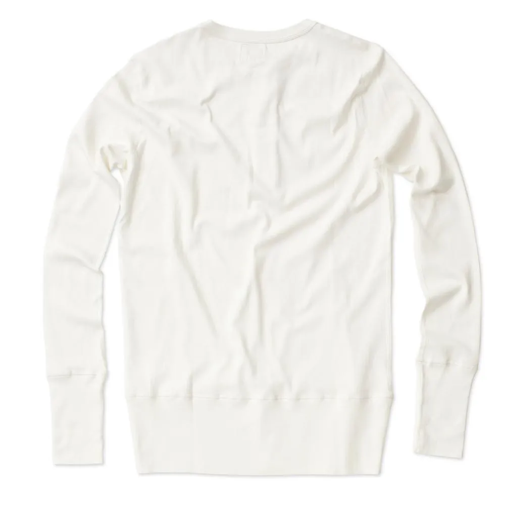 HARRI | Organic Long Sleeve Henley | White