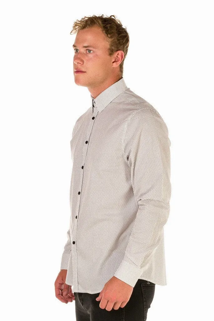 HARRISON Men's Spot Shirt - Long or Short Sleeve