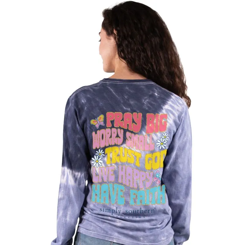 'Have Faith' Long Sleeve Tie Dye Tee by Simply Southern